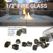 American Fire Glass 1/2" Black Fire Glass - Fire Pit Oasis