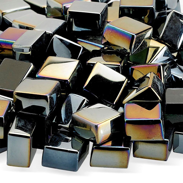 American Fire Glass 1/2" Black Luster Fire Glass 2.0 | 10 lbs - Fire Pit Oasis