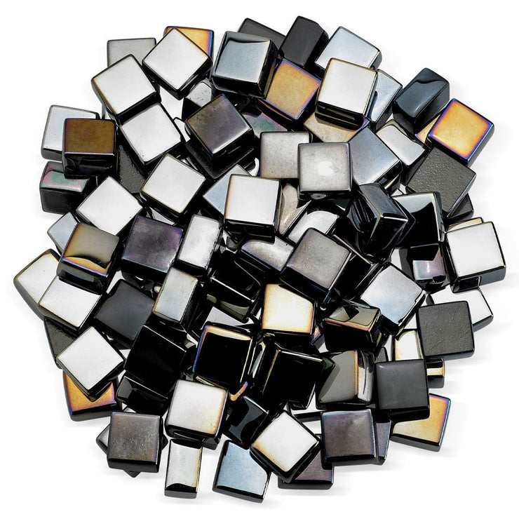 American Fire Glass 1/2" Black Luster Fire Glass 2.0 | 10 lbs - Fire Pit Oasis