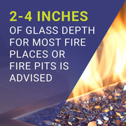 American Fire Glass 1/2" Cobalt Reflective | 10 lbs - Fire Pit Oasis