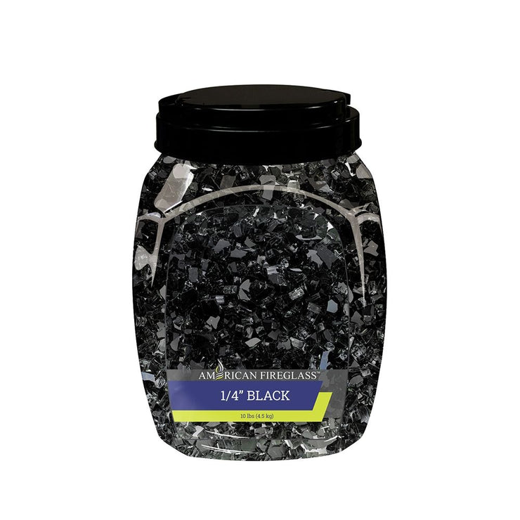 American Fire Glass 1/4" Black Fire Glass - Fire Pit Oasis