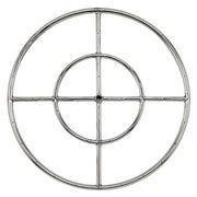 American Fire Glass 24" Double-Ring Stainless Steel Burner with a 1/2" Inlet - Fire Pit Oasis