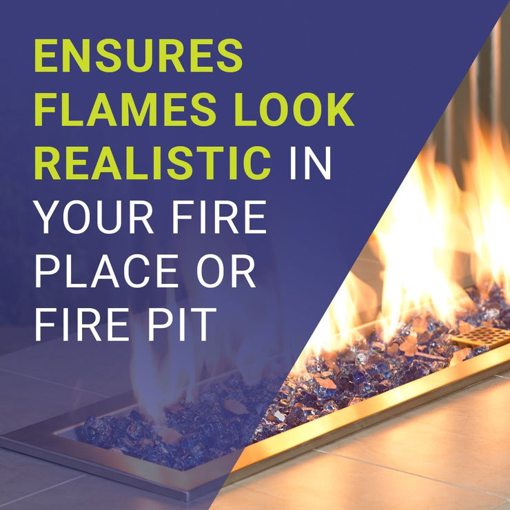 American Fire Glass 24" x 6" Stainless Steel H-Style Burner - Natural Gas - Fire Pit Oasis