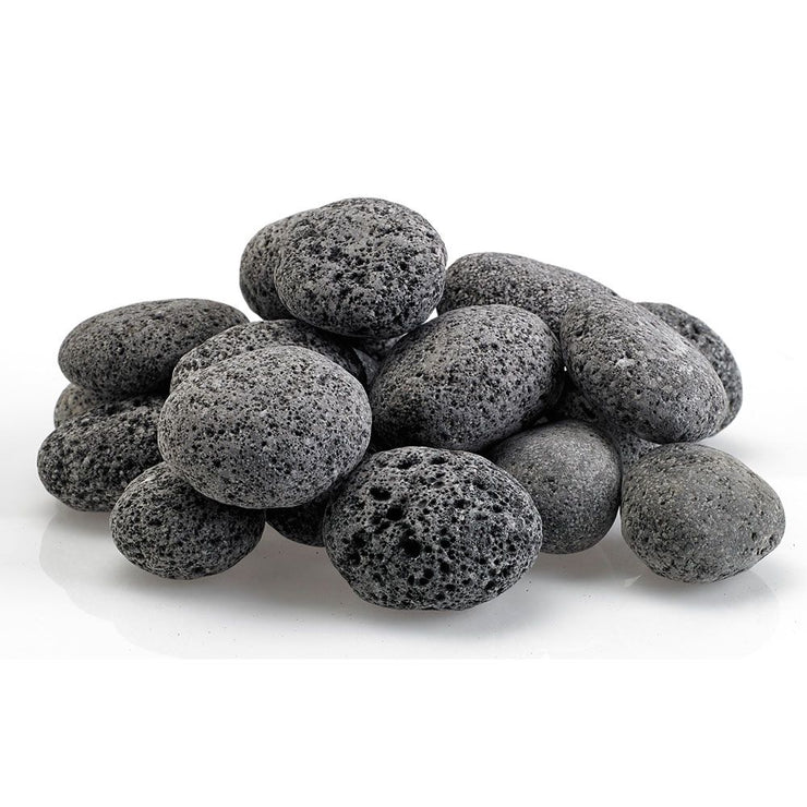 American Fire Glass 48" Medium Gray Lava Stone (1" - 2") 20 lb Bag - Fire Pit Oasis