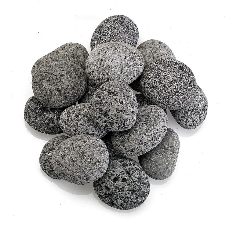 American Fire Glass 48" Medium Gray Lava Stone (1" - 2") 20 lb Bag - Fire Pit Oasis