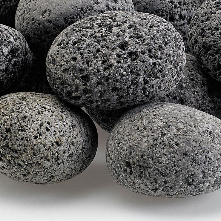 American Fire Glass 48" Medium Gray Lava Stone (1" - 2") 20 lb Bag - Fire Pit Oasis