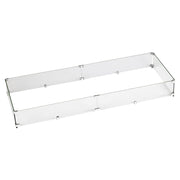 American Fire Glass Rectangular Glass Flame Guard for 48" x 14" Drop-In Fire Pit Pan - Fire Pit Oasis