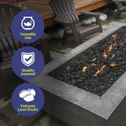 American Fire Glass Small Lava Rock 10 Pounds - Fire Pit Oasis