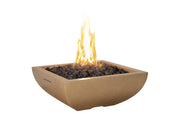 American Fyre Designs Bordeaux Petite Square Fire Bowl - Fire Pit Oasis