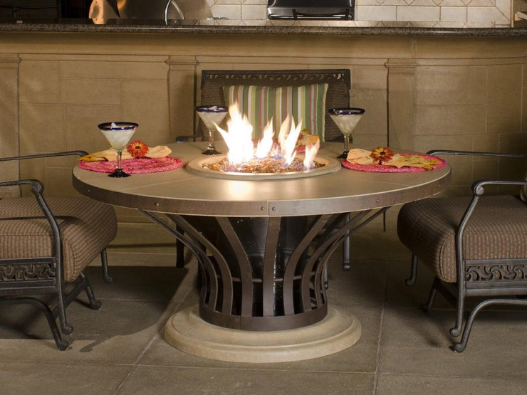 American Fyre Designs Fiesta Dining Fire Table - Fire Pit Oasis