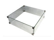 American Fyre Designs Glass Wind Guard For Square Fire Tables - Fire Pit Oasis