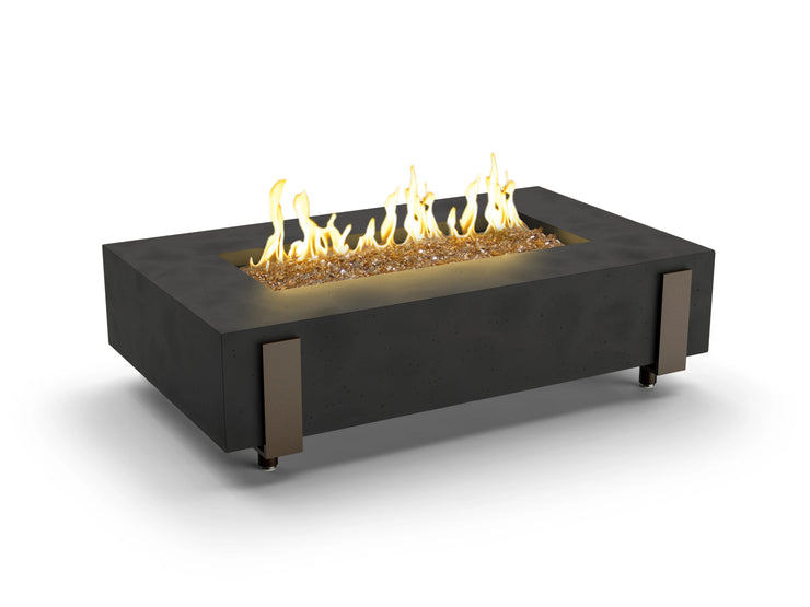 American Fyre Designs Iron Saddle Fire Table - Fire Pit Oasis