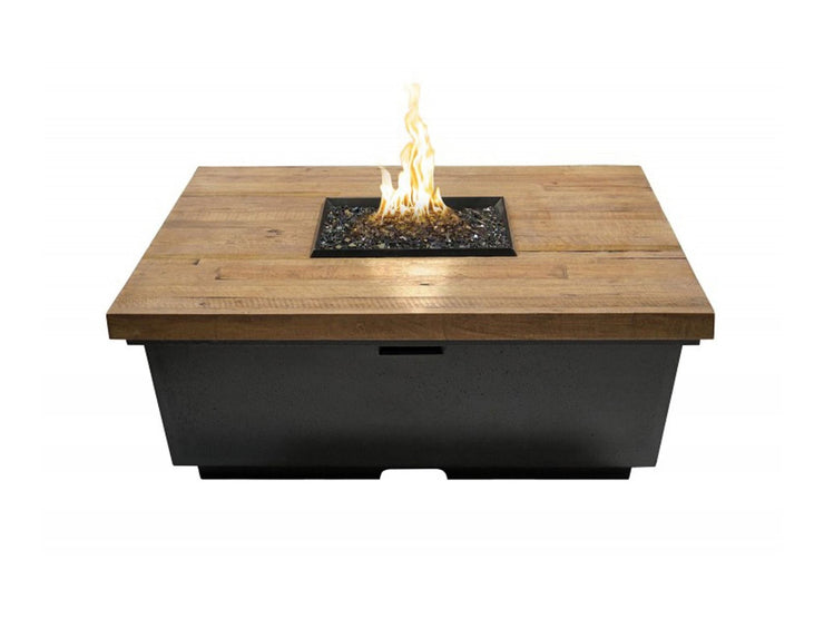 American Fyre Designs Reclaimed Wood Contempo Square - Fire Pit Oasis