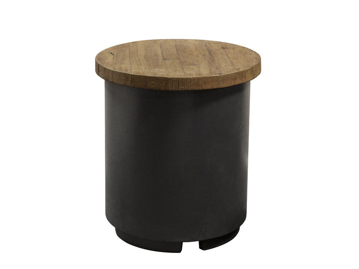 American Fyre Designs Reclaimed Wood Contempo Tank/End Table - Fire Pit Oasis