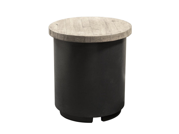 American Fyre Designs Reclaimed Wood Contempo Tank/End Table - Fire Pit Oasis