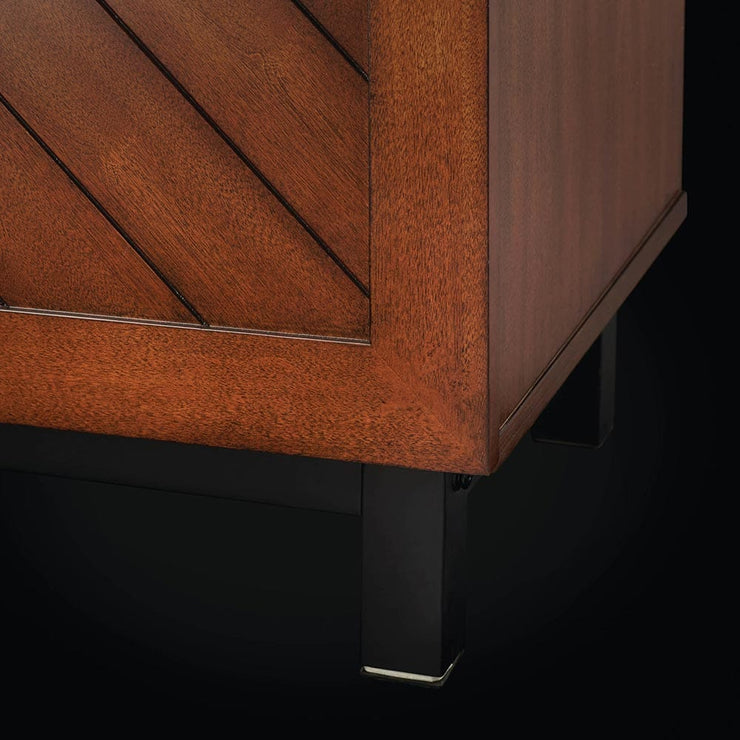 Bella Electric Fireplace TV Stand in Walnut - Fire Pit Oasis
