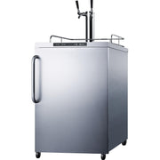 Summit Commercial 24-Inch 5.6 Cu. Ft. Outdoor Rated Double Tap Beer Dispenser / Kegerator - SBC635MOS7TWIN