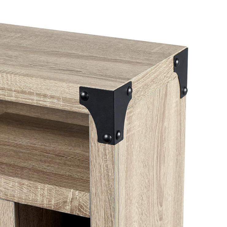 Chelsea Infrared Electric Fireplace Media Cabinet in Distressed Oak - Fire Pit Oasis