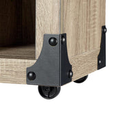 Chelsea Infrared Electric Fireplace Media Cabinet in Distressed Oak - Fire Pit Oasis