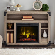 Chelsea Infrared Electric Fireplace Media Cabinet in Distressed Oak - Fire Pit Oasis