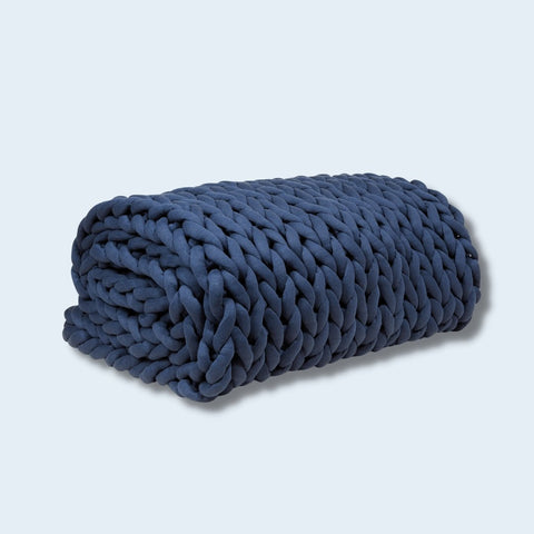 Chunky Knit Weighted Blanket - Fire Pit Oasis