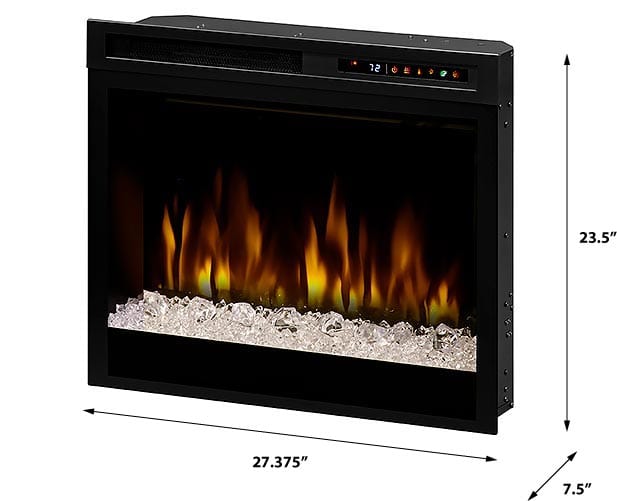 Dimplex 28-in Multi-Fire XHD Pro Plug-In Electric Fireplace with Acrylic Ice & Driftwood - Fire Pit Oasis