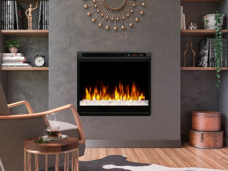 Dimplex 28-in Multi-Fire XHD Pro Plug-In Electric Fireplace with Acrylic Ice & Driftwood - Fire Pit Oasis