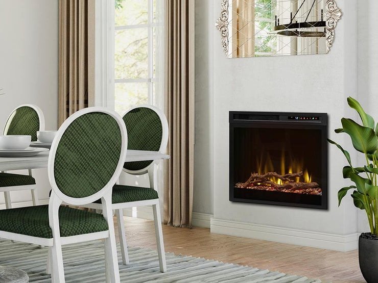 Dimplex 28-in Multi-Fire XHD Pro Plug-In Electric Fireplace with Acrylic Ice & Driftwood - Fire Pit Oasis