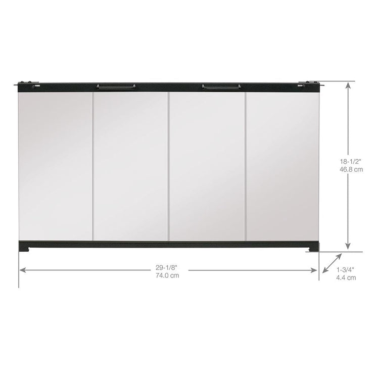 Dimplex 33-In Bi-Fold Look Glass Door for Built-In Electric Fireplaces - Fire Pit Oasis