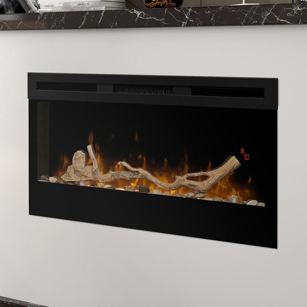 Dimplex Prism 34-In Electric Fireplace w/ Driftwood Log Set – Fire Pit Oasis