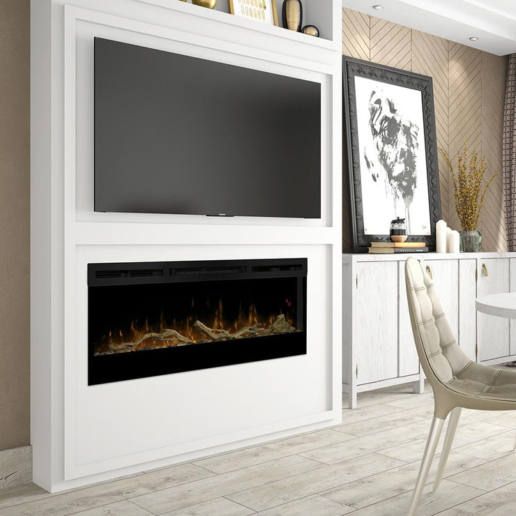 Dimplex Prism 50-In Electric Fireplace w/ Driftwood Log Set - Fire Pit Oasis