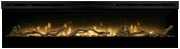 Dimplex Prism 74-In Electric Fireplace w/ Driftwood Log Set - Fire Pit Oasis