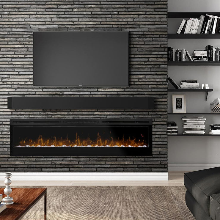 Dimplex Prism 74-In Electric Fireplace w/ Driftwood Log Set - Fire Pit Oasis