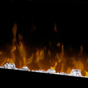 Dimplex Prism 74-In Electric Fireplace w/ Driftwood Log Set - Fire Pit Oasis