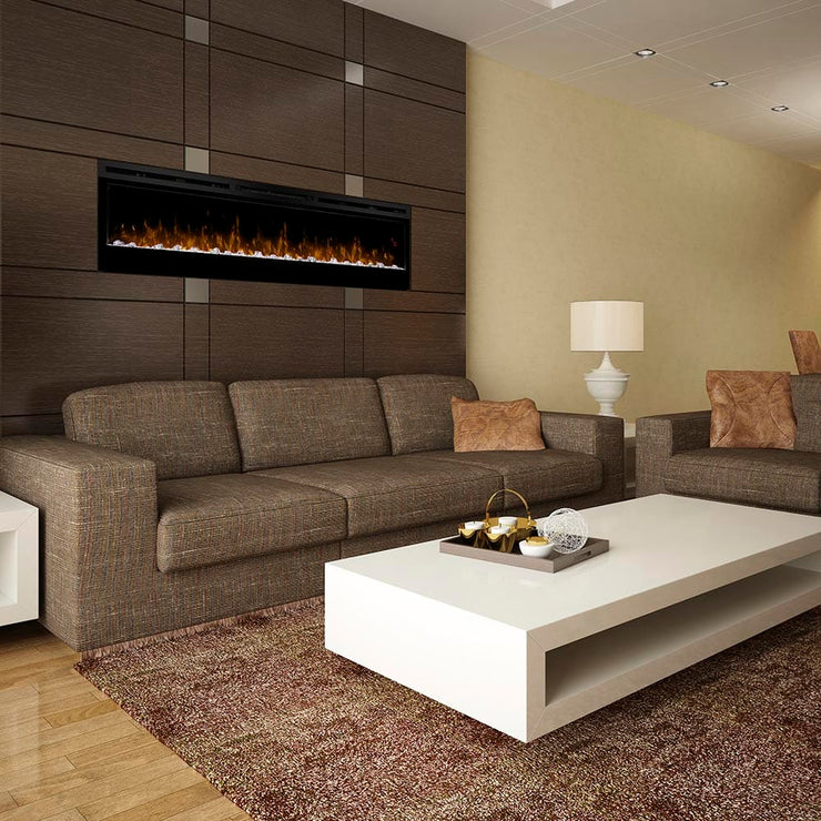 Dimplex Prism 74-In Electric Fireplace w/ Driftwood Log Set - Fire Pit Oasis