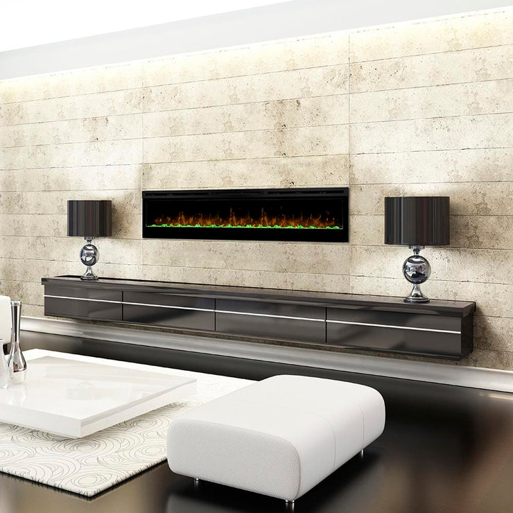 Dimplex Prism 74-In Electric Fireplace w/ Driftwood Log Set - Fire Pit Oasis