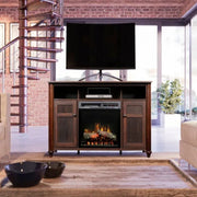 Dimplex Xavier Media Console Electric Fireplace With Logs - Fire Pit Oasis