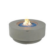 Elementi Plus Colosseo Round Concrete Fire Pit Table - Fire Pit Oasis