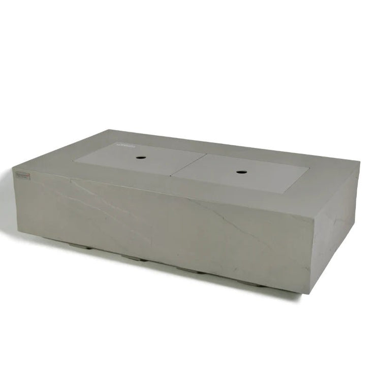 Elementi Plus Meteora Rectangular Concrete Fire Pit Table - Fire Pit Oasis