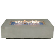 Elementi Plus Meteora Rectangular Concrete Fire Pit Table - Fire Pit Oasis