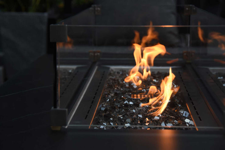 Elementi Varna Marble Porcelain Fire Table - Fire Pit Oasis