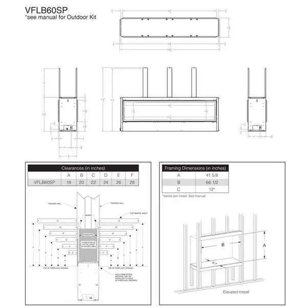 Empire Boulevard Ventless See-Through Gas Fireplace - 60" - Fire Pit Oasis