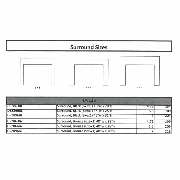 Empire DVC28 Innsbrook Traditional Direct Vent Gas Insert - Fire Pit Oasis