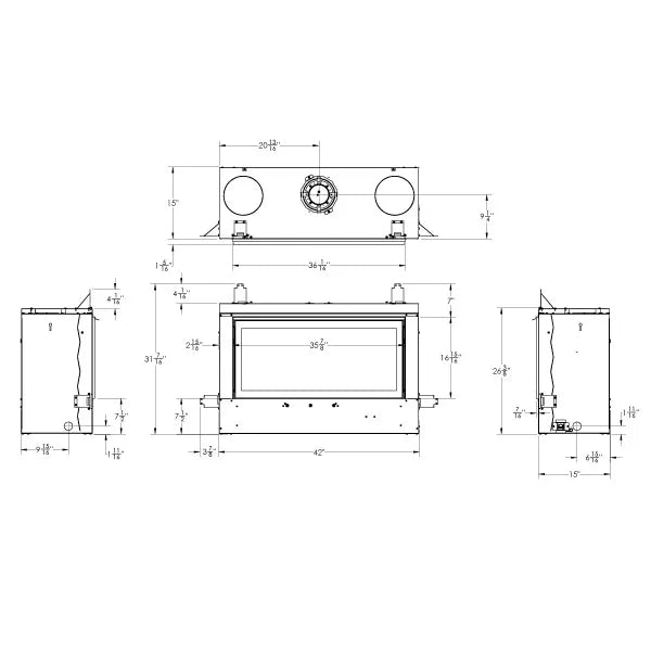 Empire Loft Series DVL25 Fireplace Insert – Fire Pit Oasis
