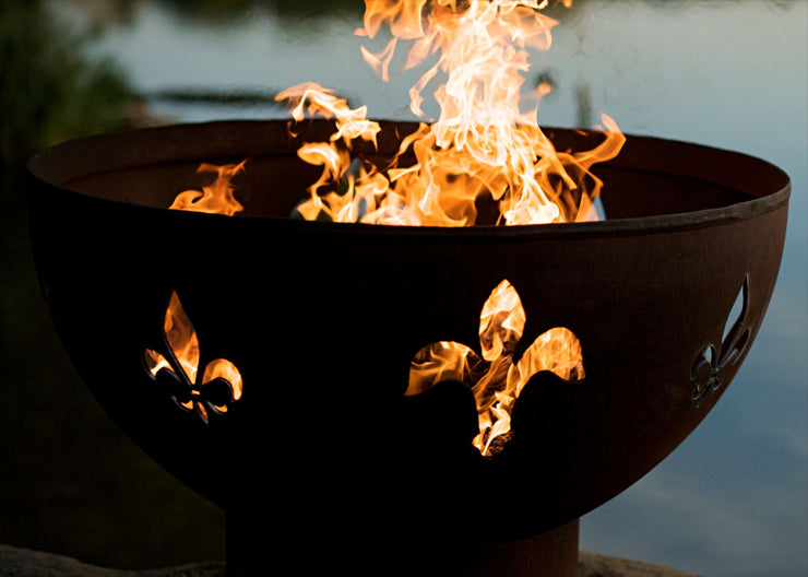 Fire Pit Art Fleur De Lis Fire Pit - Fire Pit Oasis