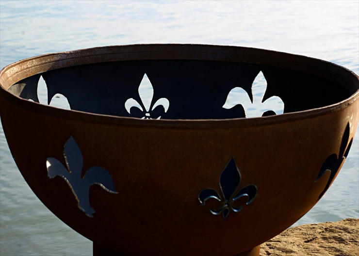 Fire Pit Art Fleur De Lis Fire Pit - Fire Pit Oasis