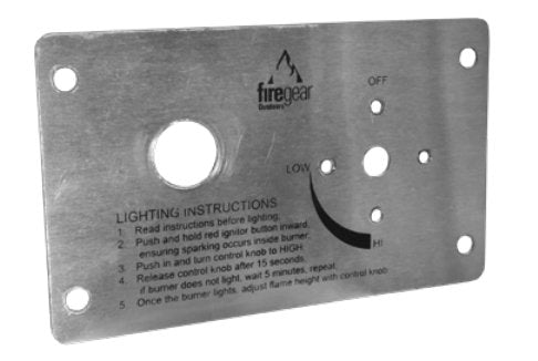 Firegear Faceplate - For Line of Fire TMSI Burners - Fire Pit Oasis