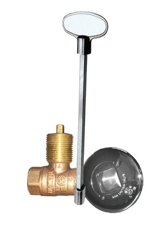 Firegear High Capacity Straight Key Valve with Polished Chrome Cover - Fire Pit Oasis