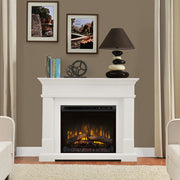 Jean Electric Fireplace Mantel Package in White - Fire Pit Oasis