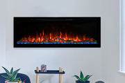 Modern Flames Spectrum Slimline Wall Mount/Recessed 100" Electric Fireplace SPS-100B - Fire Pit Oasis